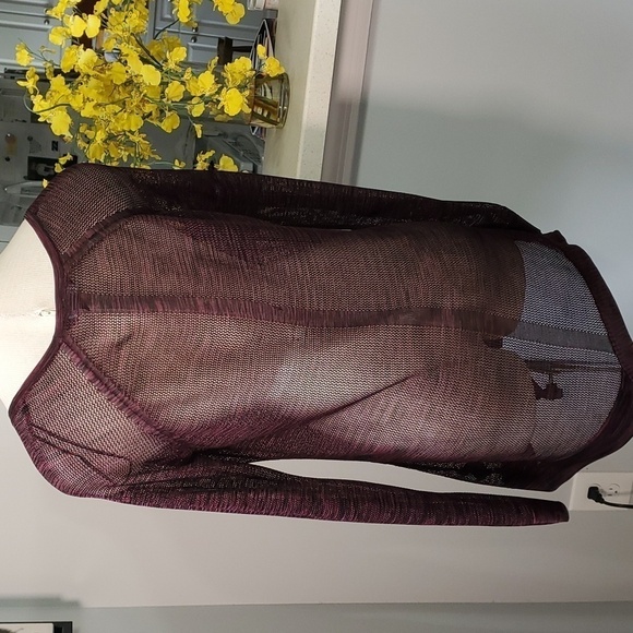 Rock & Republic mesh cover up. Burgundy size 1X. Good used condition. - Picture 5 of 8